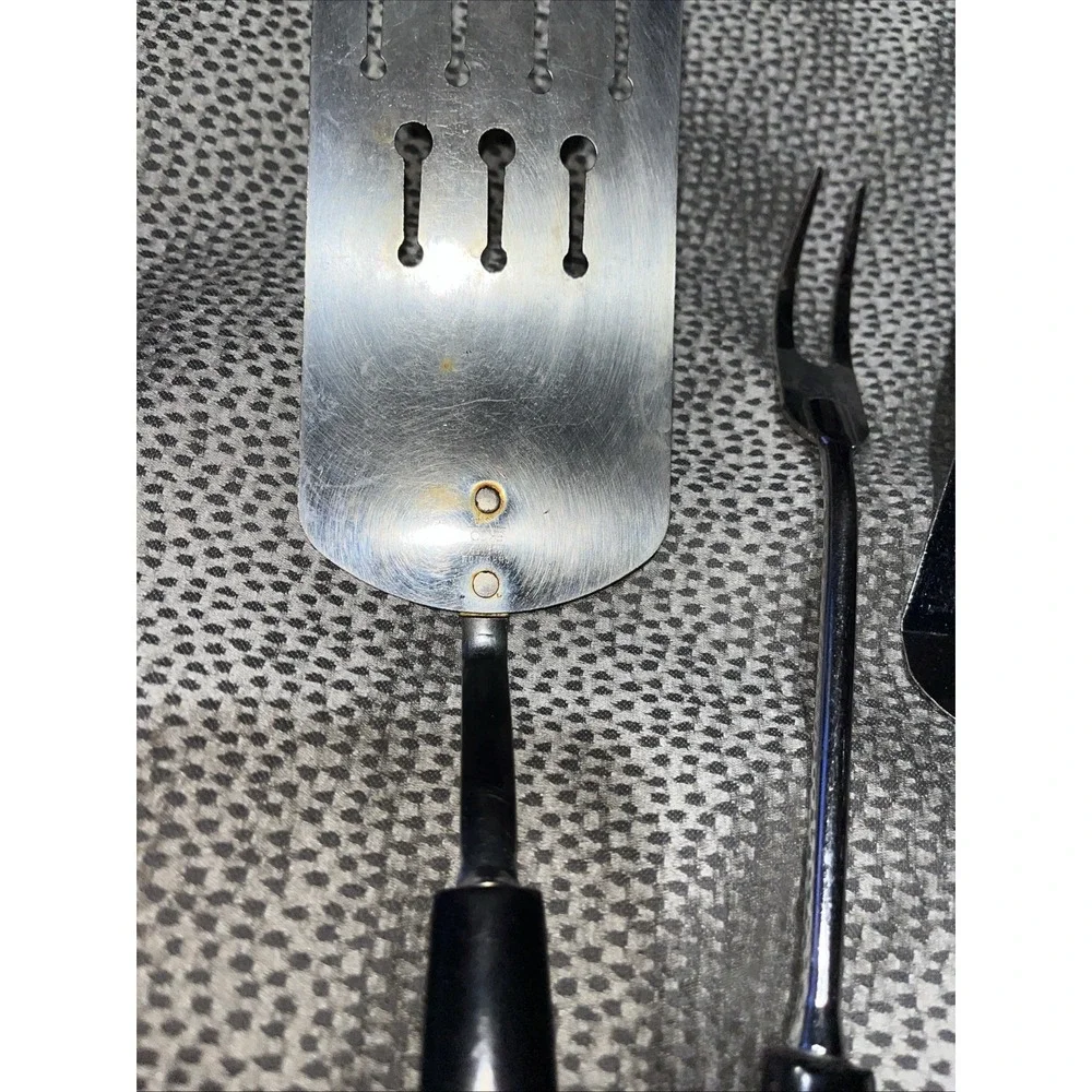 Set Of 4 Vintage Ekco Utensils Keyhole Spatula Pie Knife Serving Spoon & Fork‎